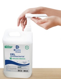[GA-4L] Gel antibacterial en alcohol grado médico BGrn Shield 4 Litros